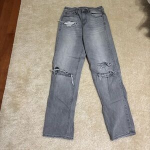 American Eagle Outfitters Gray Distressed Jeans